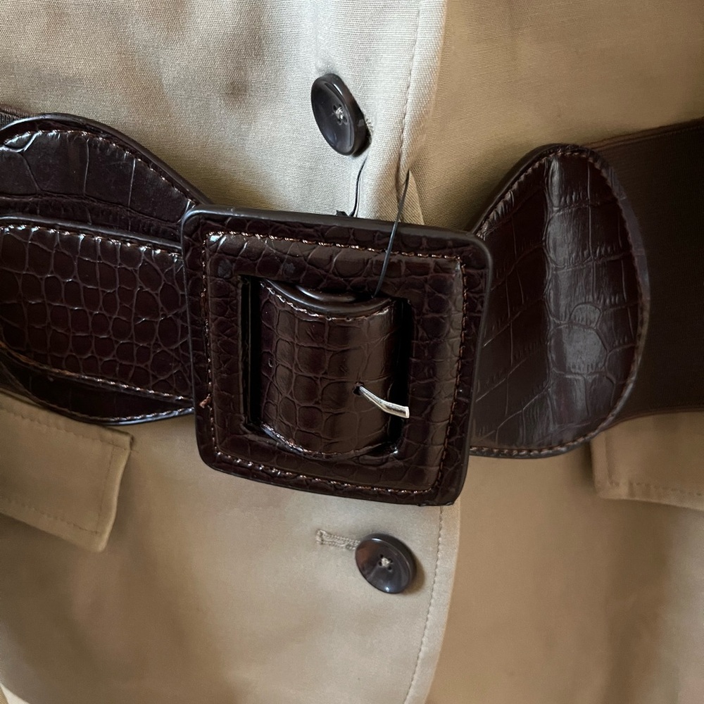 Worthington Women’s Jacket | Size M | Heritage Khaki | Belted | New With Tags - Picture 2 of 16